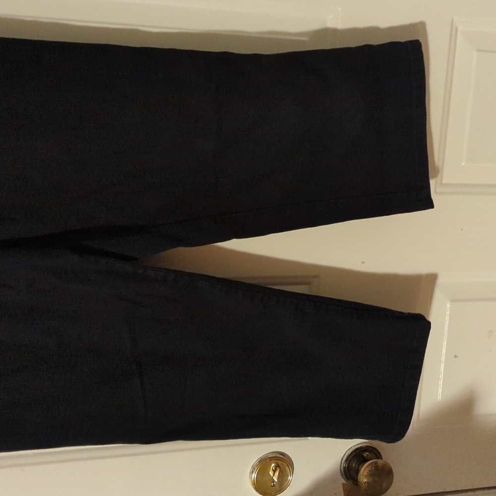 Talbots Black Denim Capris Size 14 Stretch Summer - Picture 3 of 10